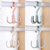 Modern Plastic Multifunction Closet Hook With Rotating Claws For Home Storage