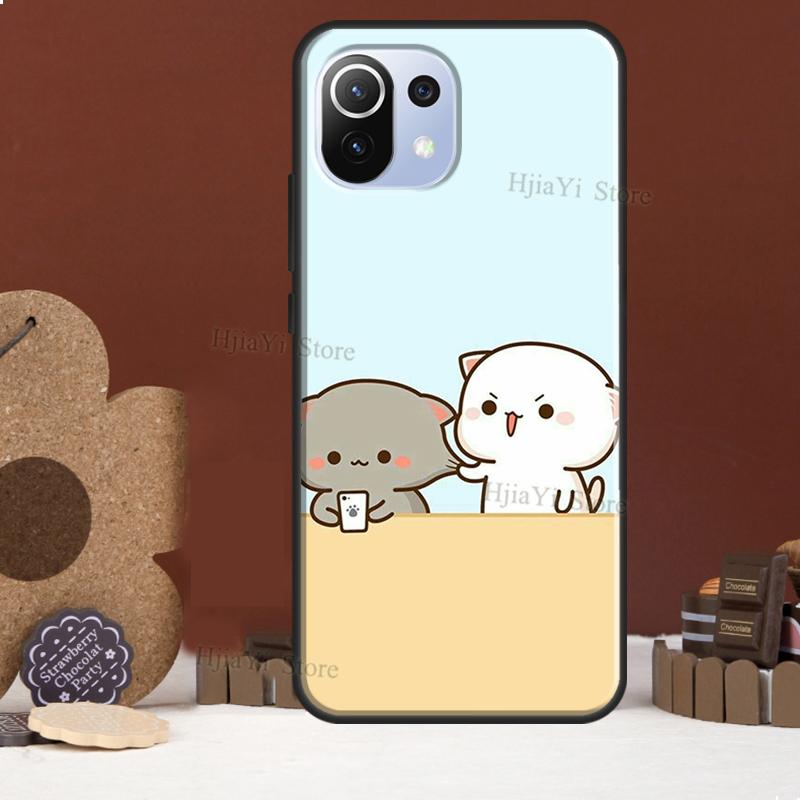 

Чохол Peach And Goma Cat Funda для POCO X3 Pro F3 M3 M4 Pro для Xiaomi Mi 11T Pro 11 Ultra Note 10 Lite Cover POCO M3 Pro