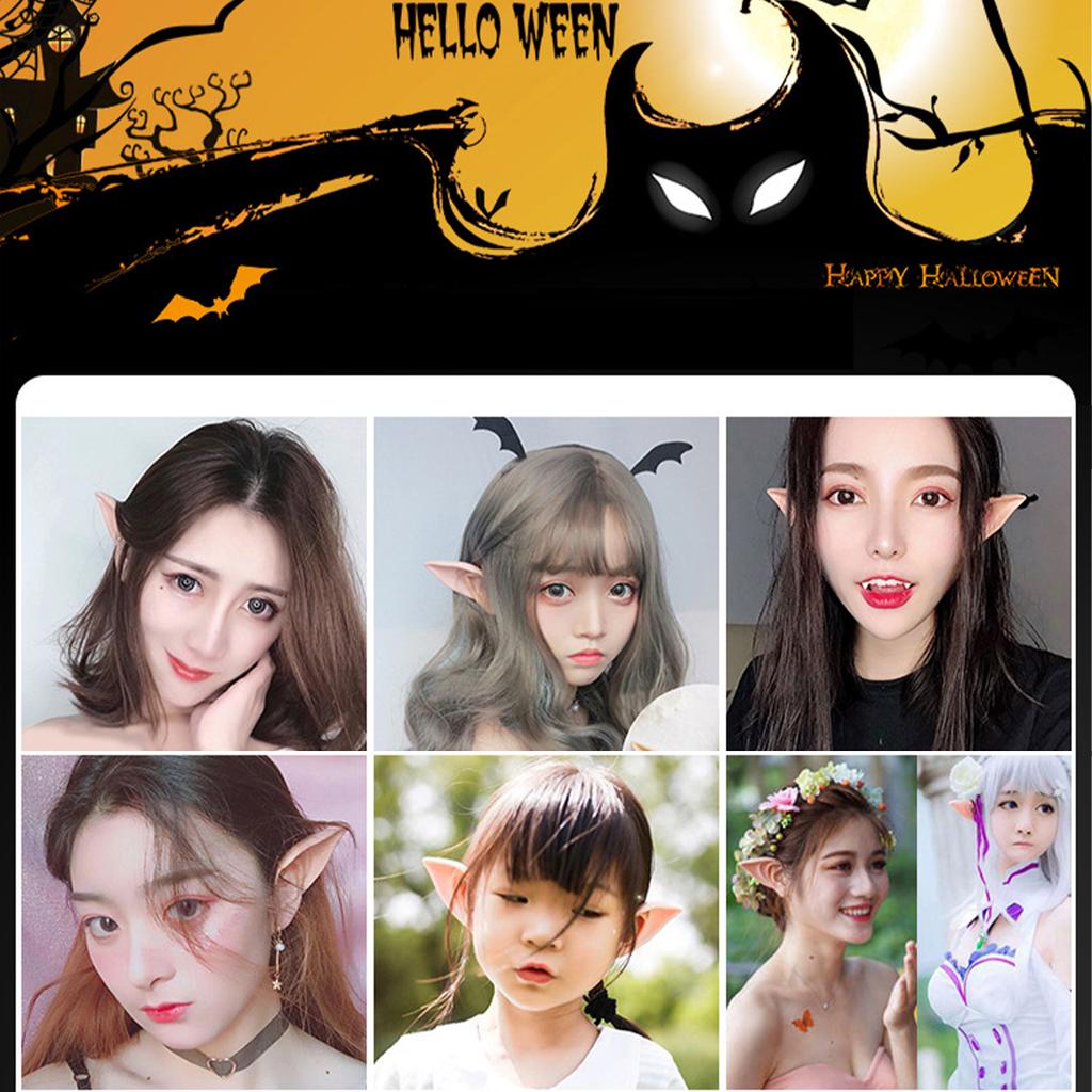 Mysterious Angel Elf Ears Latex Ears for Fairy Cosplay Costume Accessories Christmas Decoration Photo Props Adult Kids Toys