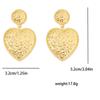 New Heart-shaped Alloy, Light Luxury, Versatile, Trendy and Fashionable Earrings for Women