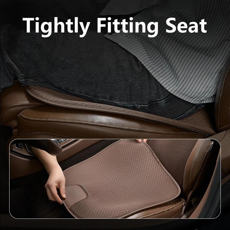 Summer Car Seat Cover Breathable Cool Ice Silk Front Anti-slip Seat Cushion Protector Mat Four Seasons Universal Seat Protector