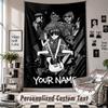 Custom Tapestry Wall Hanging, Gorillaz Personalized Name Text Home Wall Decor