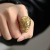 Retro Detailed Stainless Steel 3D Lion Head Rings For Men Punk Gothic Rock Animal Ring Domineering Biker Jewelry Accessories