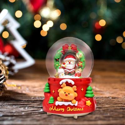Christmas Snow Globe Music Box Lights Led Musical Birthday Lighted for