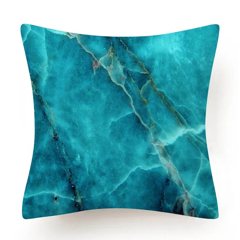 New Blue Green Geometry Print Cushion Cover Modern Nordic Simple Decorative Pillow Cover Livingroom Sofa Couch Throw Pillow
