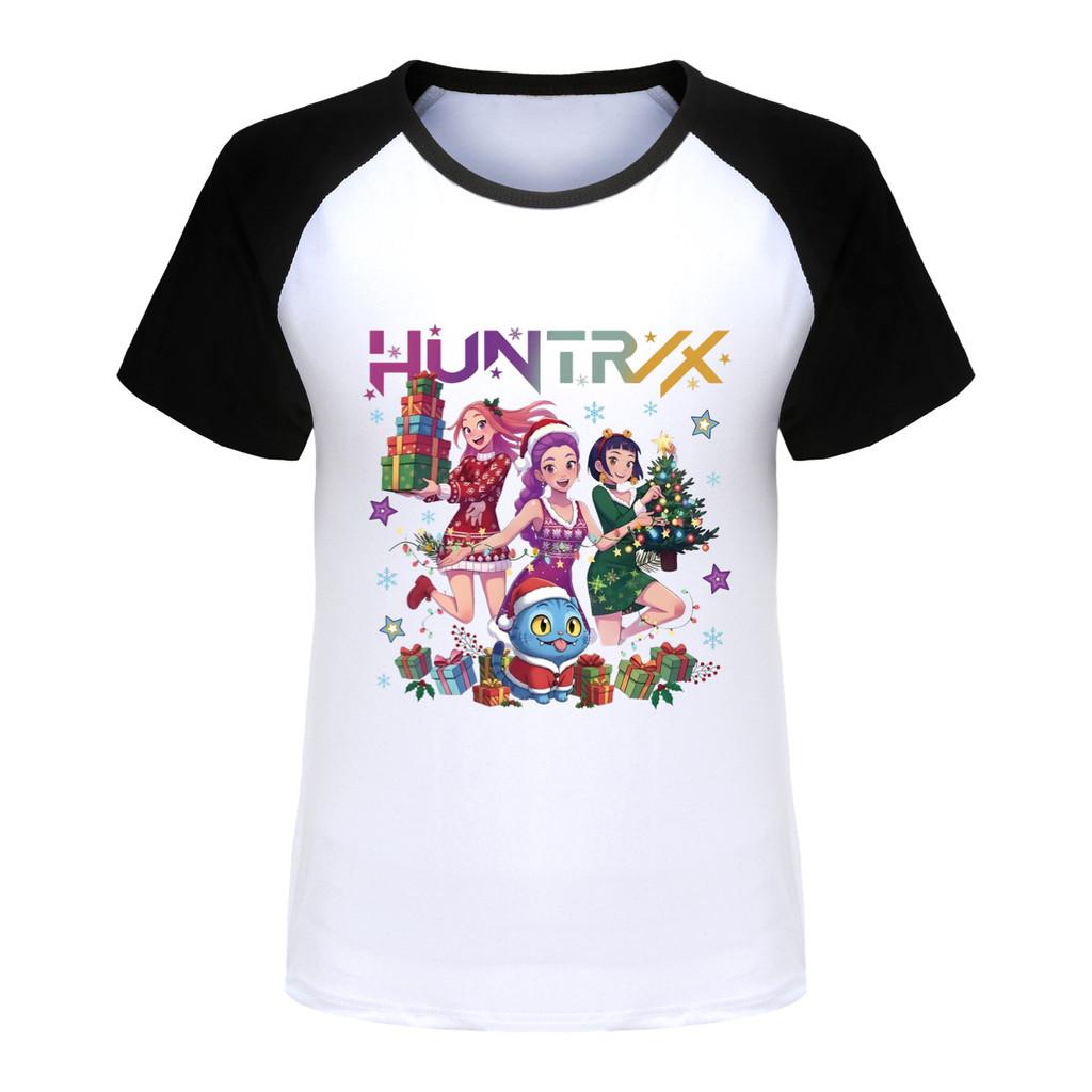 5084 Barn Flickor Jul Nyår Rumi Zoey Mira Tryck Raglan Kortärmad T-shirt