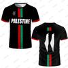 Palestina Fotbal Dámské Pánské Trička Letní Móda Krátký Rukáv Palestinská Vlajka 3D Potisk Ležérní O-výstřih Volné Topy