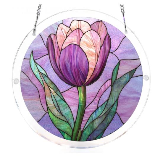 Acryl Puzzle Sonnenfänger 83 Teile DIY Sonnenfänger Bastelset für Erwachsene Buntglas Fenster Hängeornament für Haus Garten Dekoration