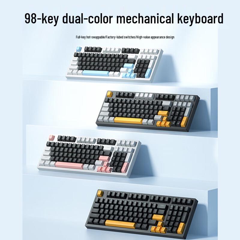 Y-FRUITFUL Russian K98 Hot-Swappable Mechanical Gaming Keyboard