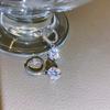 Fashion Sparkle Cubic Zirconia Earrings for Women , Light Simple Hoops , Environmentally Friendly Titanium Alloy Earring