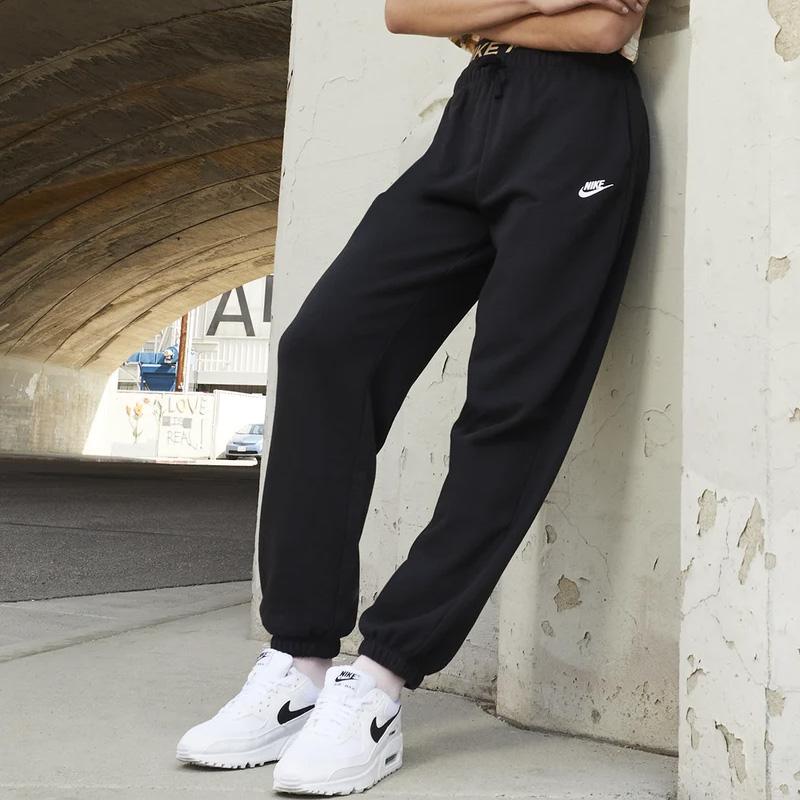 Nye Nike Sportswear Club Fleece Dame Mellomhøy Livvidde Oversized Joggebukser DQ5800-010