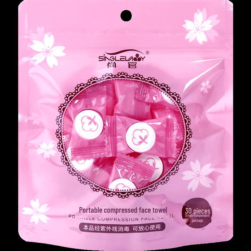 

Портативные сжатые одноразовые полотенца для мытья лица - плотный хлопок для путешествий на открытом воздухе