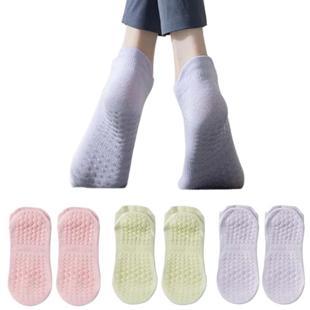 

3 пары нескользящих носков для йоги для женщин – летние тонкие дышащие сетчатые с силиконовым захватом 3 Pairs разноцветный