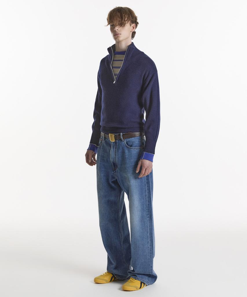 NOHANT 90S Quarter-Zip Knit Navy