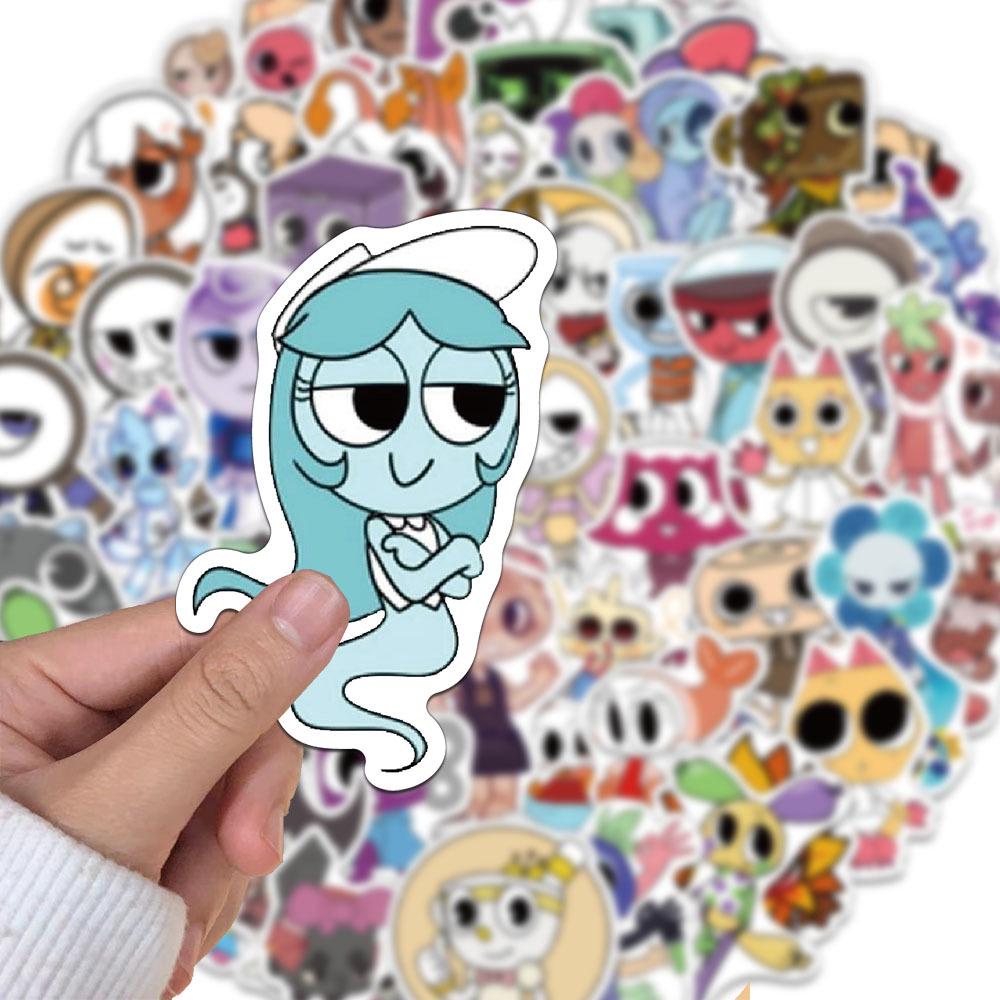 54-Set Dandy's World DIY Decoration Stickers for Journals, Phone Cases, Notebooks