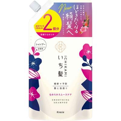 Ichihair Smooth Smooth Care Shampoo Refill Large Size 660mL Ichikami Shampoo/conditioner (hair Care) To Use, Wet Your Hair, Massage Your Hair G