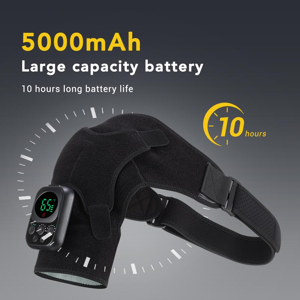 Electric Heating Shoulder Brace LED Display Vibration Shoulder Massage Support Belt Strap For Joint Brace Care Muscle Relaxation