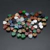 40 Pcs Healing Loose Beads Flat Heart Shape Natural Necklace Stone Pendants Crystal for Jewelry Making DIY Craft