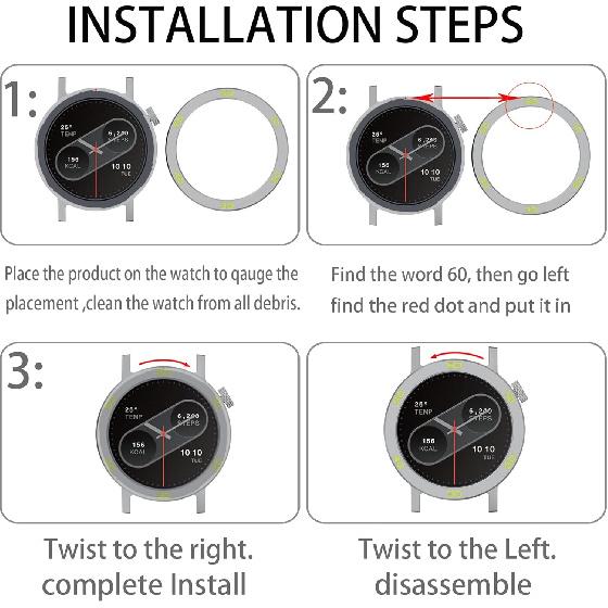 Compatible for CMF Watch Pro 2 Bezel Ring, Stainless Steel Bezel Ring Adhesive Cover Anti Scratch & Collision Protector CMF Watch Pro 2 Smartwatch