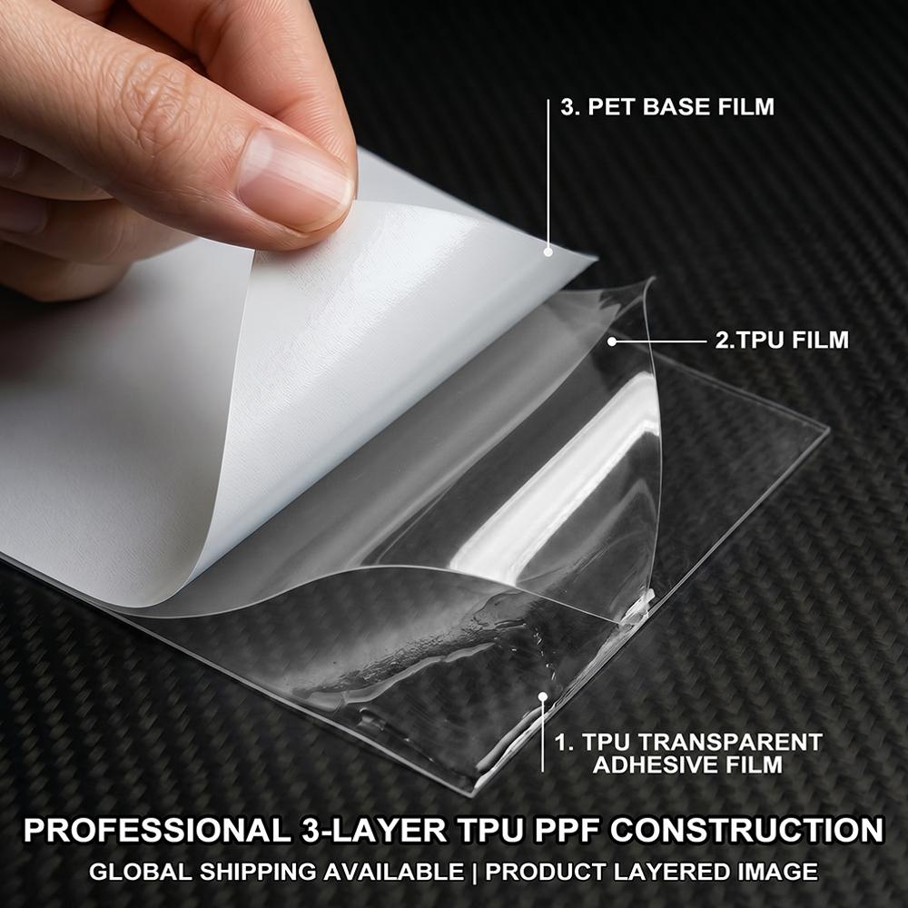 For Mercedes‑Benz GLA 2018-2020 TPU Car Door Anti Kick Pad Inner Side Edge Film Front and Rear Door Side Panel Protection Pad