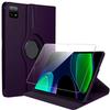 Case + Tempered Glass for Xiaomi Pad 6 / 6 Pro, Shockproof Scratch-Resistant with Rotating Stand - Purple