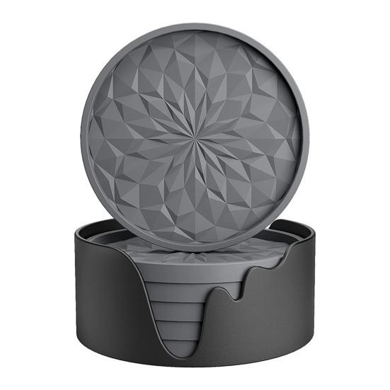 6Pcs Silicone Coasters Insulated Anti-Scald Heat-Resistant Odor-free Drink Coasters Home Bar Kitchen Decor