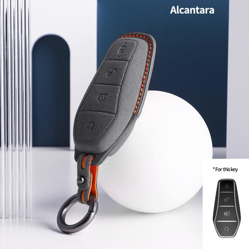 Made for Alcantara Car Remote Key Case Bag For BYD Qin Han Tang Song pro plus MAX Ev Atto 3e2 Seal dolphin frigate07 Destroyer05