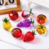 New Crystal Artificial Fruit Figurine Glass Paperweight Craft Pomegranate Peach Model Home Living Room Simple Window Ornament