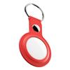 Keybudz Airtag Keyring - Leather Protective Case for Airtag 2-Pack (Red)