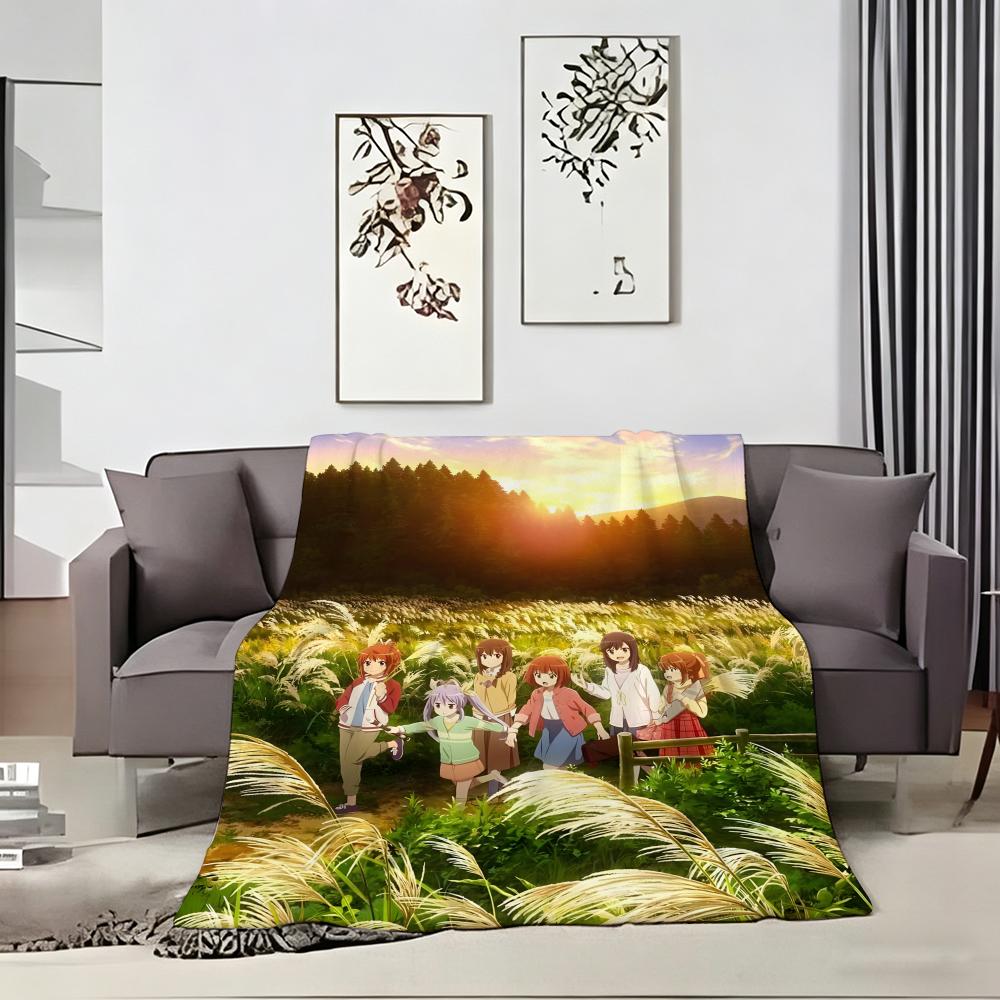 Anime N-NonS NonS BiyoriS Throw Soft Warm Throw Blanket for Bedroom Living Room Bed Travel Camping Picnic Gift