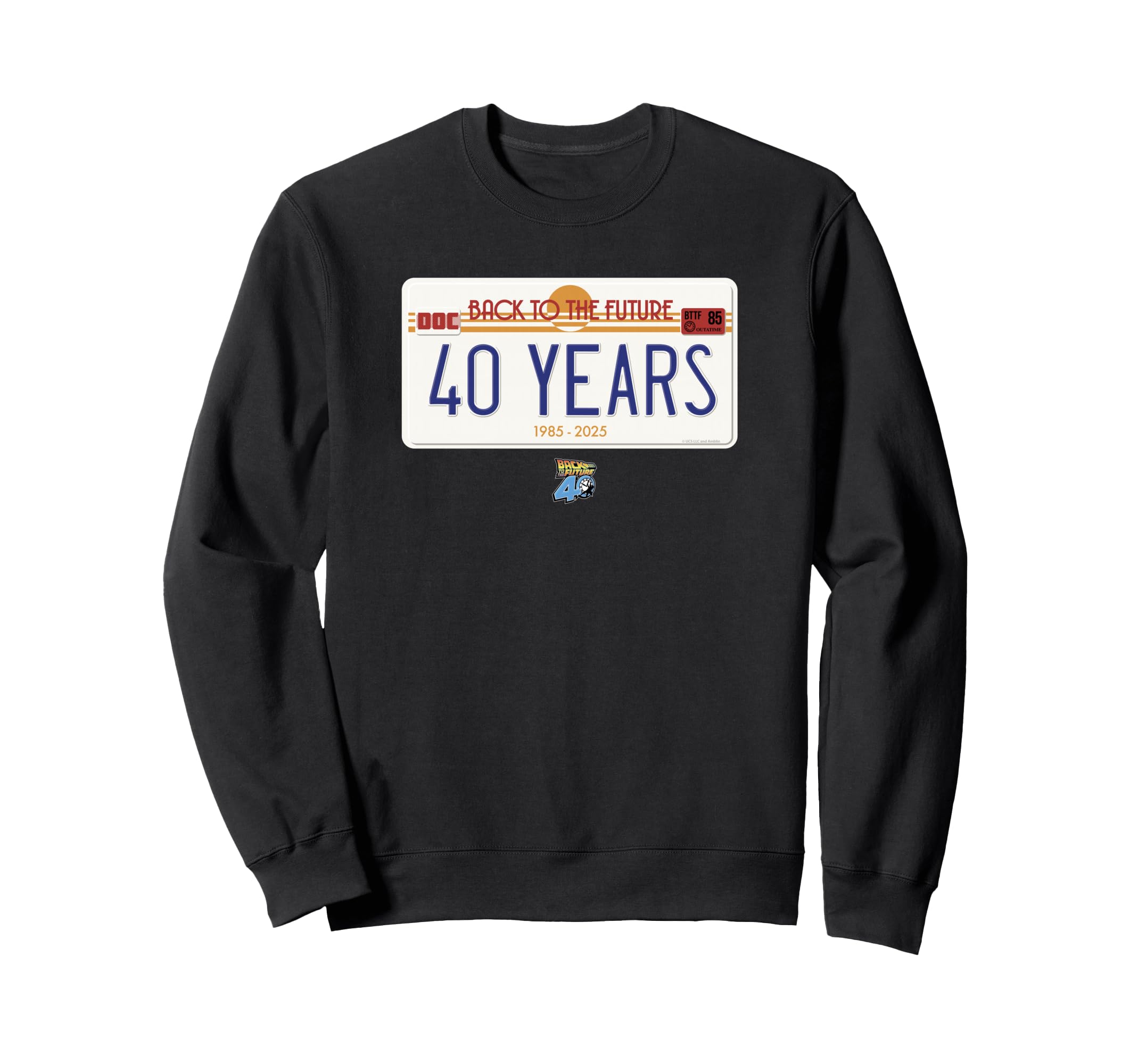 

Back To The Future 40th Anniversary License Plate Sweatshirt