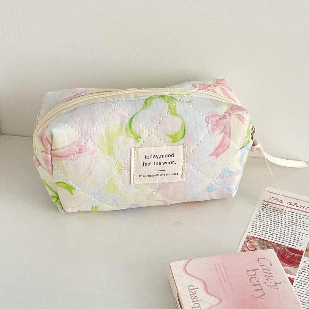 Lila Traum Schmetterling Make-up Tasche – Macaron Colorblock Aufbewahrung für Mädchen