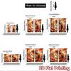2D Flat Printing 2pcs Curtains Cute Squirrel Autumn Berries Digital Printed Polyester Drapes Festive Holiday for Home Wall Yard