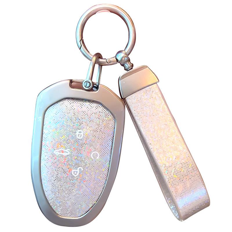 

Compatible Key Case for GAC Trumpchi: GS4, GS8, Legend M8, Shadow Leopard GS3, Shadow Cool, M6Pro - Metal Shell for Men & Women D Silver Metal Case