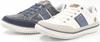 Edwin Stylish and Cool Side Easy to Wide 3E Soft Size Men's Sneakers, Stripes, Casual, Match, Lightweight, Fit, Cushioning, Non-Slip, 26.0 cm, Navy,