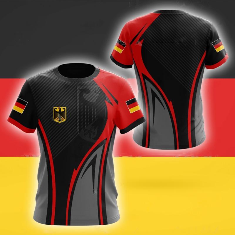 GERMANY Men's T Shirts German National Emblem Printed Summer O-neck Pullover Casual Short Sleeve Tees Oversized T-Shirt For Men