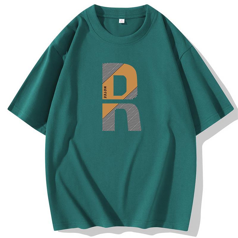 

Футболка унисекс летняя хлопковая с коротким рукавом повседневная футболка в стиле домашнего отпуска 5XL зелёный