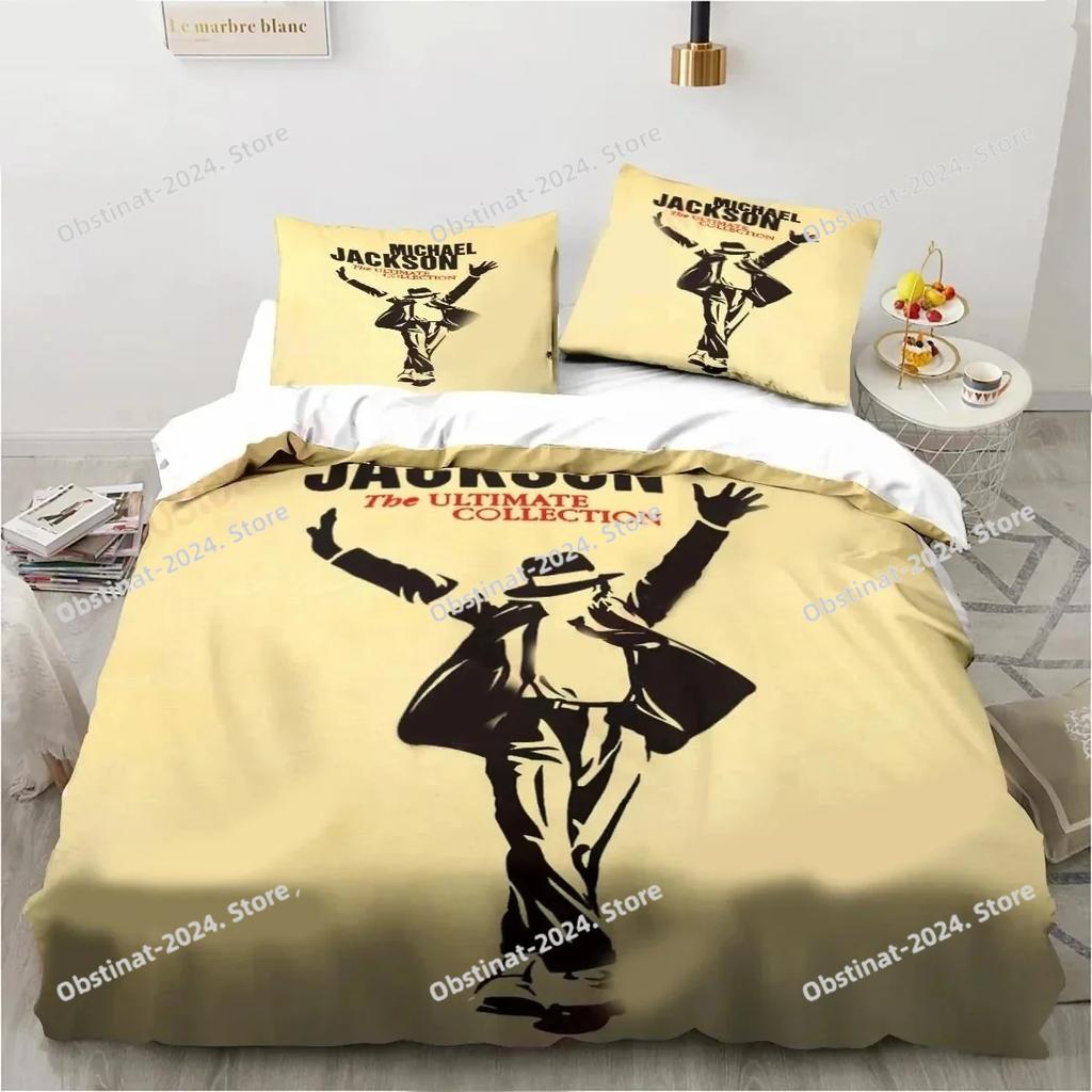 3D Printing Michael Jackson Bedding Set Duvet Cover Bed Set Quilt Cover Pillowcase Comforter king Queen Size Boys Adult