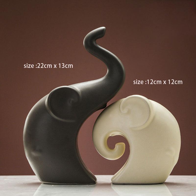 Nordic Deer Elephant Cat Rabbit Swan Ceramic Animals Ornaments Cabinet Store Bar Figurines Home Office Decoration Modern Crafts