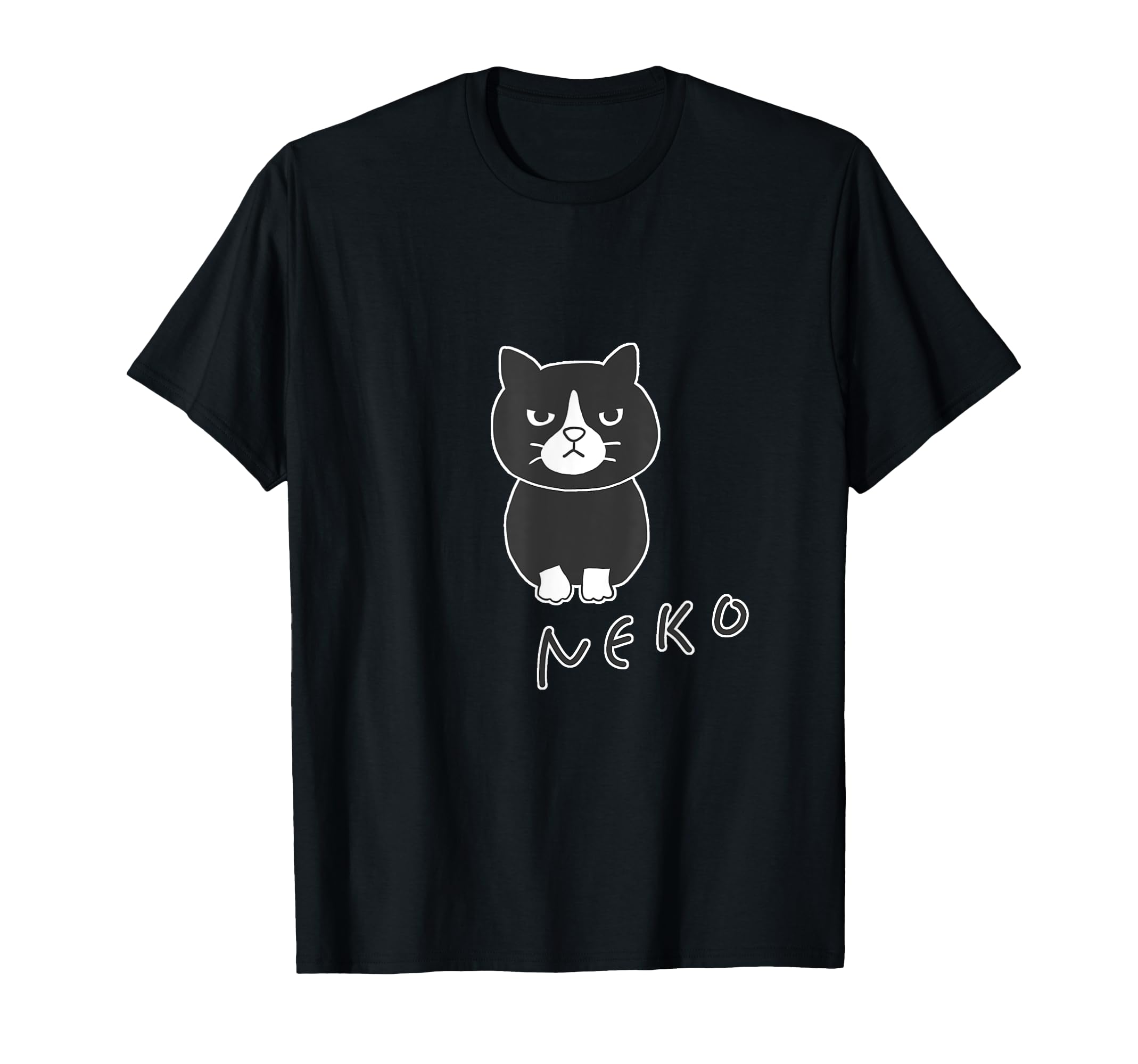 

Cat Calico Neko Fukigen Neko Cat Animal Illustration Sitting [Animal Friends] T-Shirt чёрный