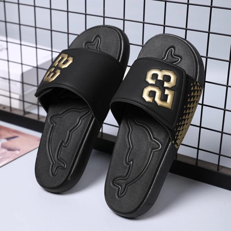 Summer New Men's Slippers EVA Soft-Soled Men Beach Sandals Outdoor Non-Slip Flip-Flops Brand Men Sports Slippers Big Size 39-46