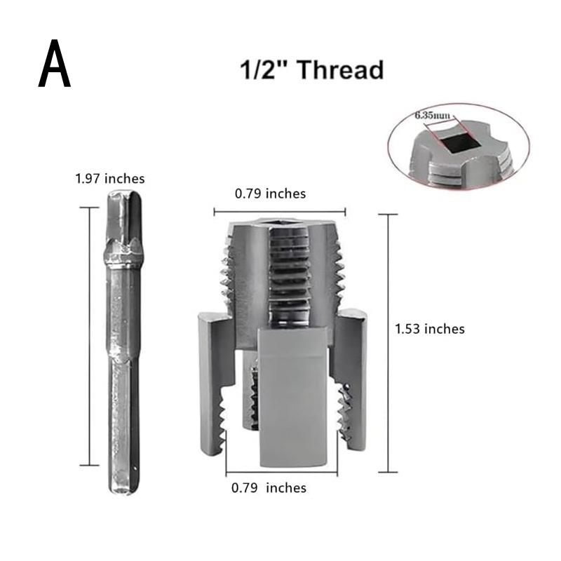 

Инструмент для нарезки резьбы на трубах Интегрированный инструмент для нарезания внутренней и внешней резьбы на трубах Совместим с электродрелью Набор резьбонарезного инструмента для ПВХ труб