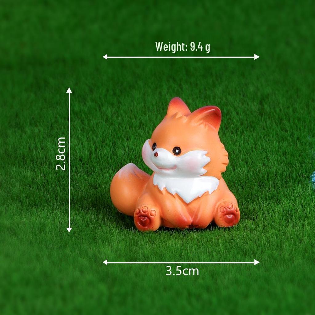 Creative Cute Rabbit and Fox Miniature Ornaments for Garden and Desktop Decor