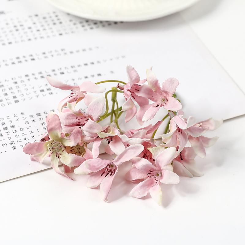 8.5cm Orchid Silk Flower Wreath Headdress Kit for Weddings