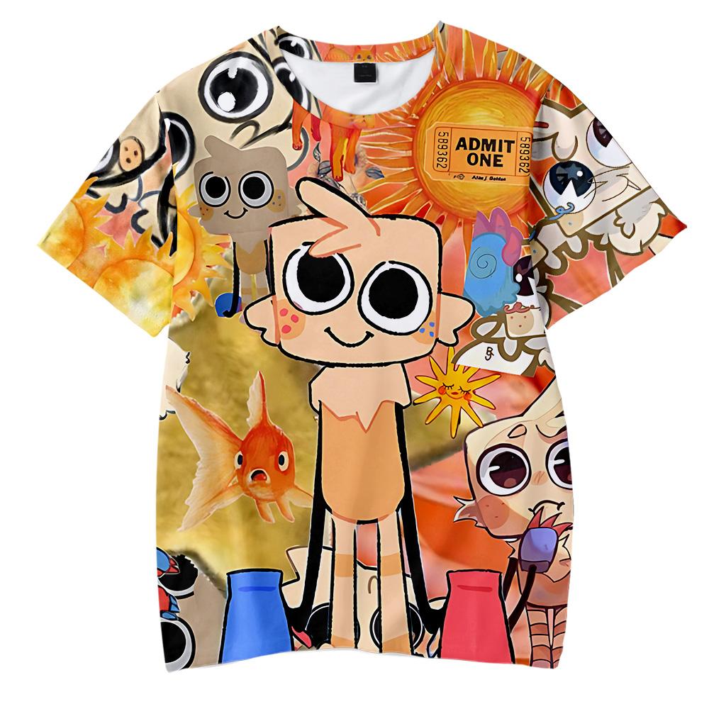 Dandy's World Anime Tričko Krátký rukáv Ležérní Nové Dámské Pánské Cosplay Kostým Módní Barevné Potisk Pohodlné Tričko