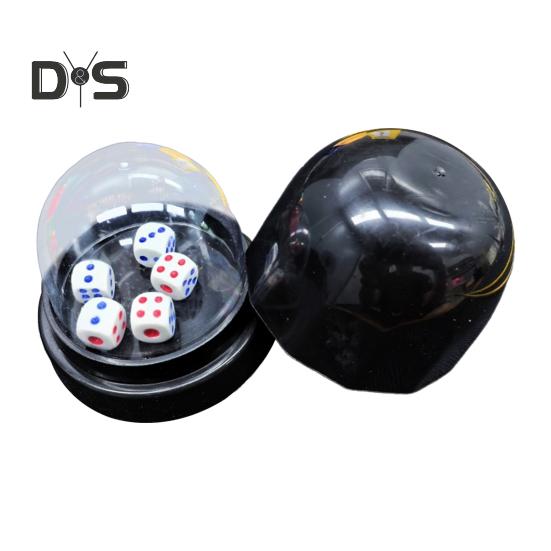 1 sada kostkových pohárků s průhledným krytem, 5bodový ruční třepač kostek, dospělí, rodina, noc, bar, párty, hazardní hry, pití, desková hra, kasino vybavení
