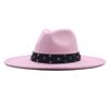 European and American New Felt Jazz Hat British Gentleman Woolen Colorful Diamond Ribbon Top Hat