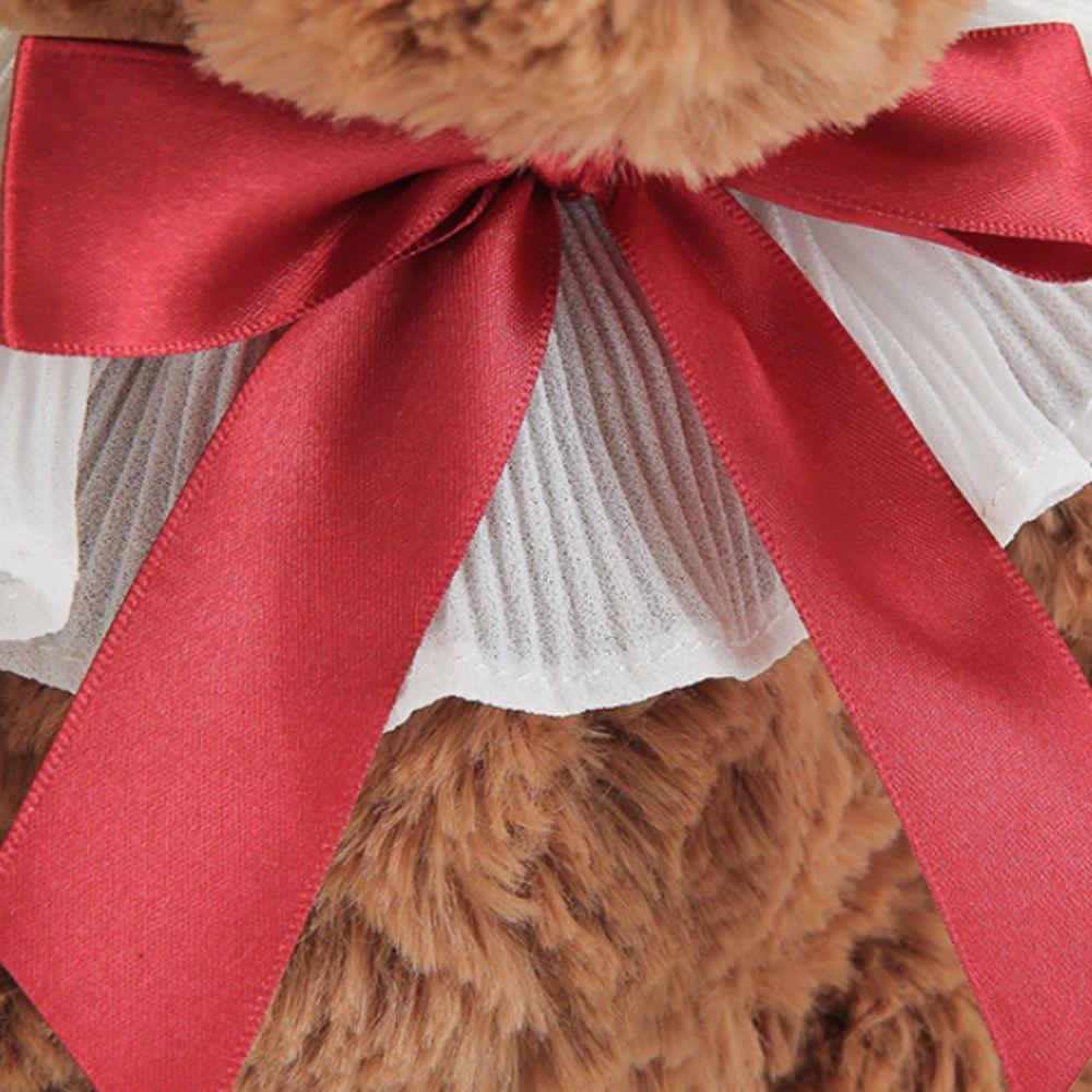 Kawaii Curly Monica Bear Plush Toys Party Hats Stuffed Animals Cute Bear Doll Toys Bowknot Rouge Hug Bear Plush Toy Children