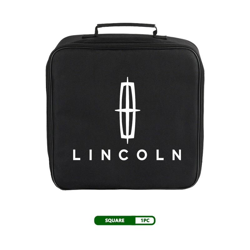 For Lincoln Car Charging Cable Storage Box Carry Bag Trunk Organizer Auto Accessories Navigator Continental Mondeo MKZ MKC jds2