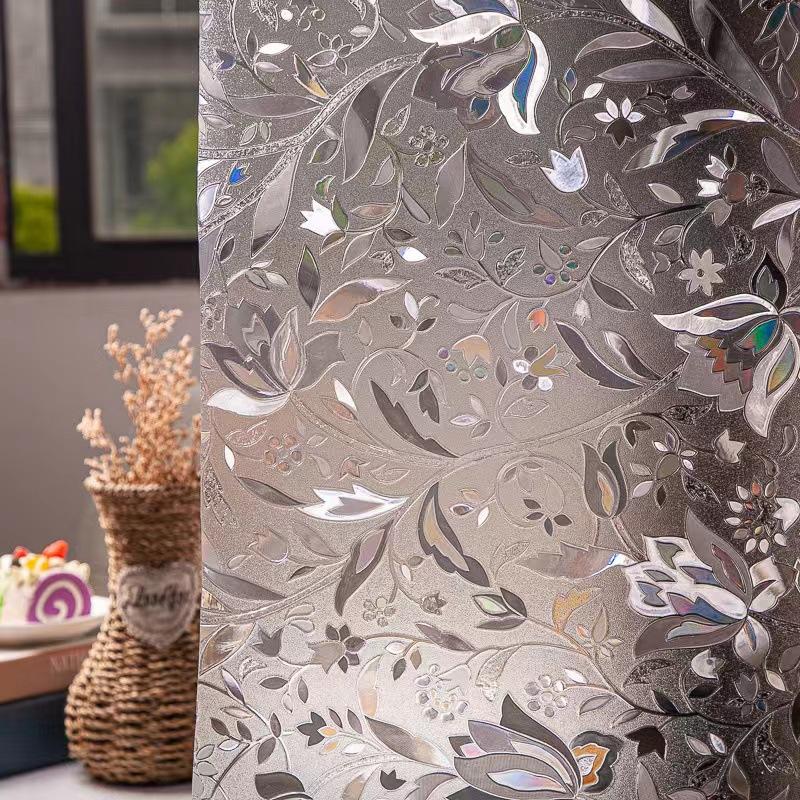 Milchige Fensterfolie Sichtschutz Statisch Haftend Glasaufkleber Anti-UV Blendfrei Dekorfolie für Zuhause Büro Badezimmer